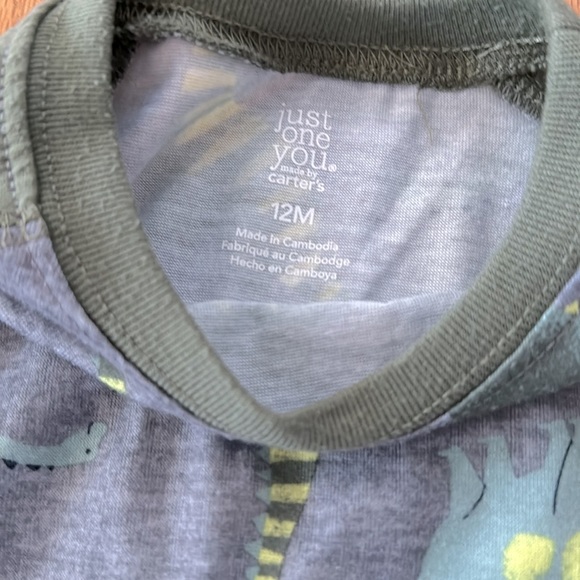 Carter’s Dino Pajamas 12 Months - Picture 3 of 4